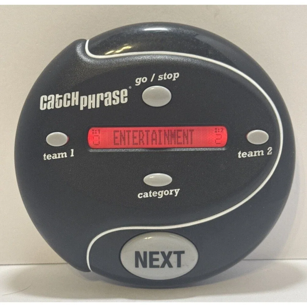 Hasbro Catch Phrase Electronic Handheld Game Black B7389 2016 Tested W/ Manual